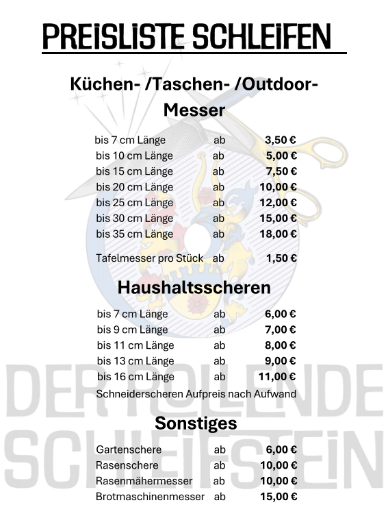 Preisliste
